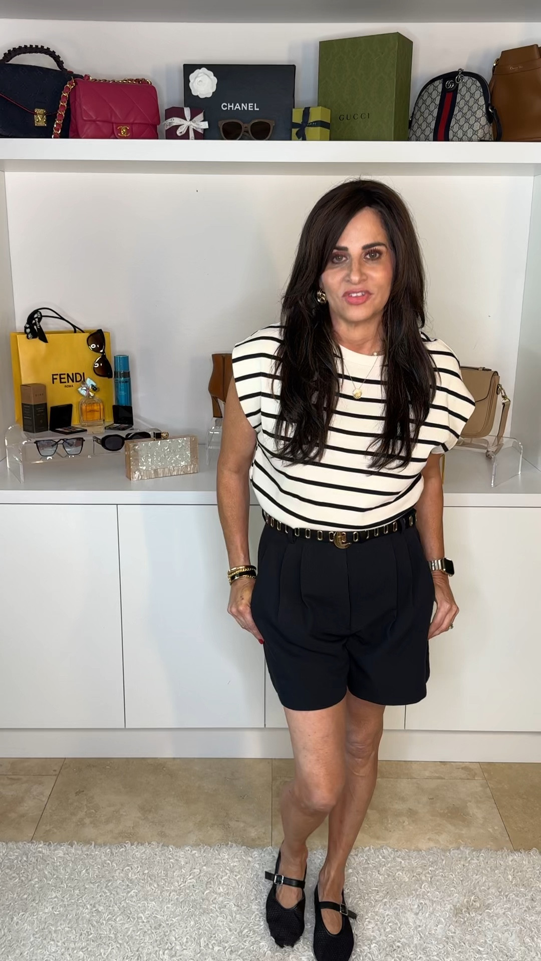 Tee on sale for under $25. Great quality . Size small, shorts 25 , mesh shoes TTS 

#LTKVideo #LTKSaleAlert #LTKOver40