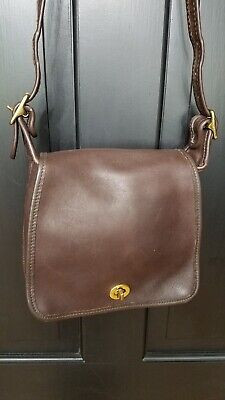 Vintage Coach 9076 🖤 USA Legacy Companion Flap Crossbody Bag Brown Leather | eBay US