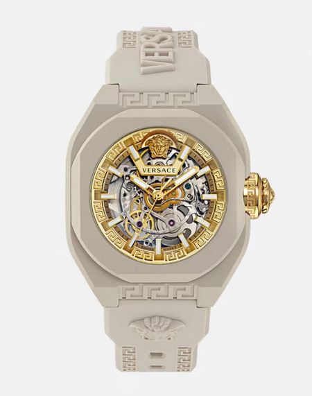 Versace
V-LEGEND SKELETON WATCH

A futuristic timepiece with a stand-out automatic skeleton movement visible through the dial and see-through case back. The dial has the Versace logo and Greca, the strap features the 3D logo at 12h and the 3D Medusa at 6h, while the extra-large crown features an embossed Medusa and Greca motif. All Versace watches are guaranteed by the 'Swiss Made' marking.

#LTKStyleTip #LTKGiftGuide #LTKWorkwear
