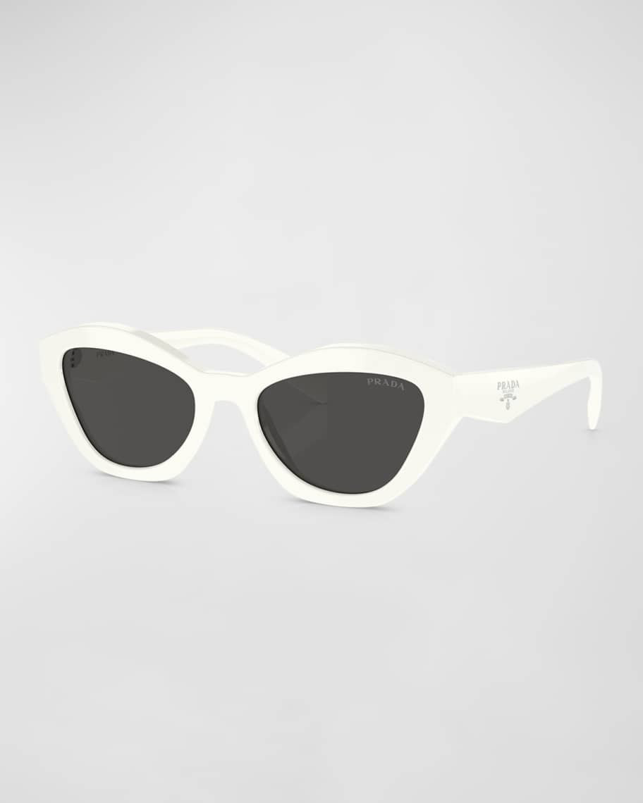 Prada Triangle Logo Acetate Butterfly Sunglasses | Neiman Marcus