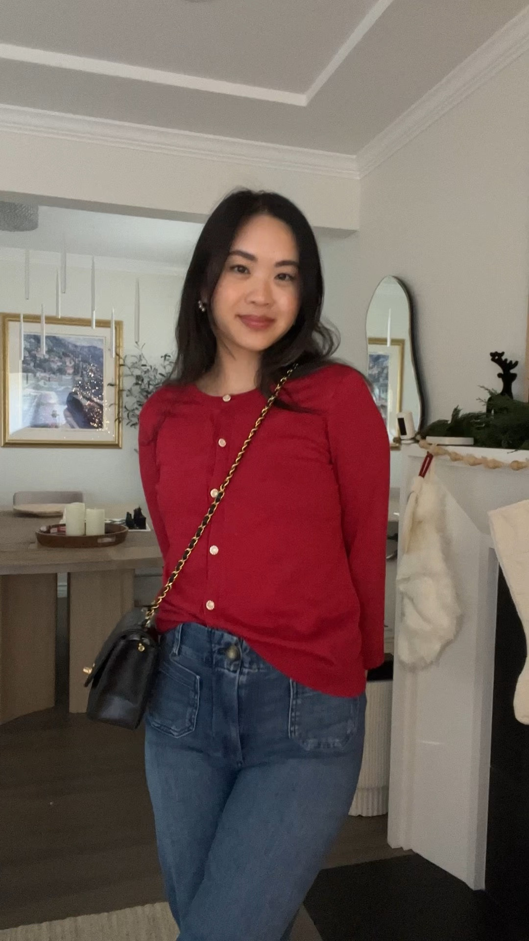 Red cardigan for this holiday season! 

#LTKHoliday #LTKHolidaySale