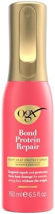 OGX Repair & Protect Bond Protein Repair 450°F Heat Protect Spray, Weightless Repair Mist for No... | Amazon (US)