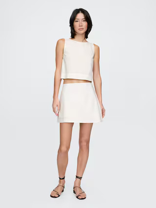 Linen-Blend Mini Skort | Gap (US)