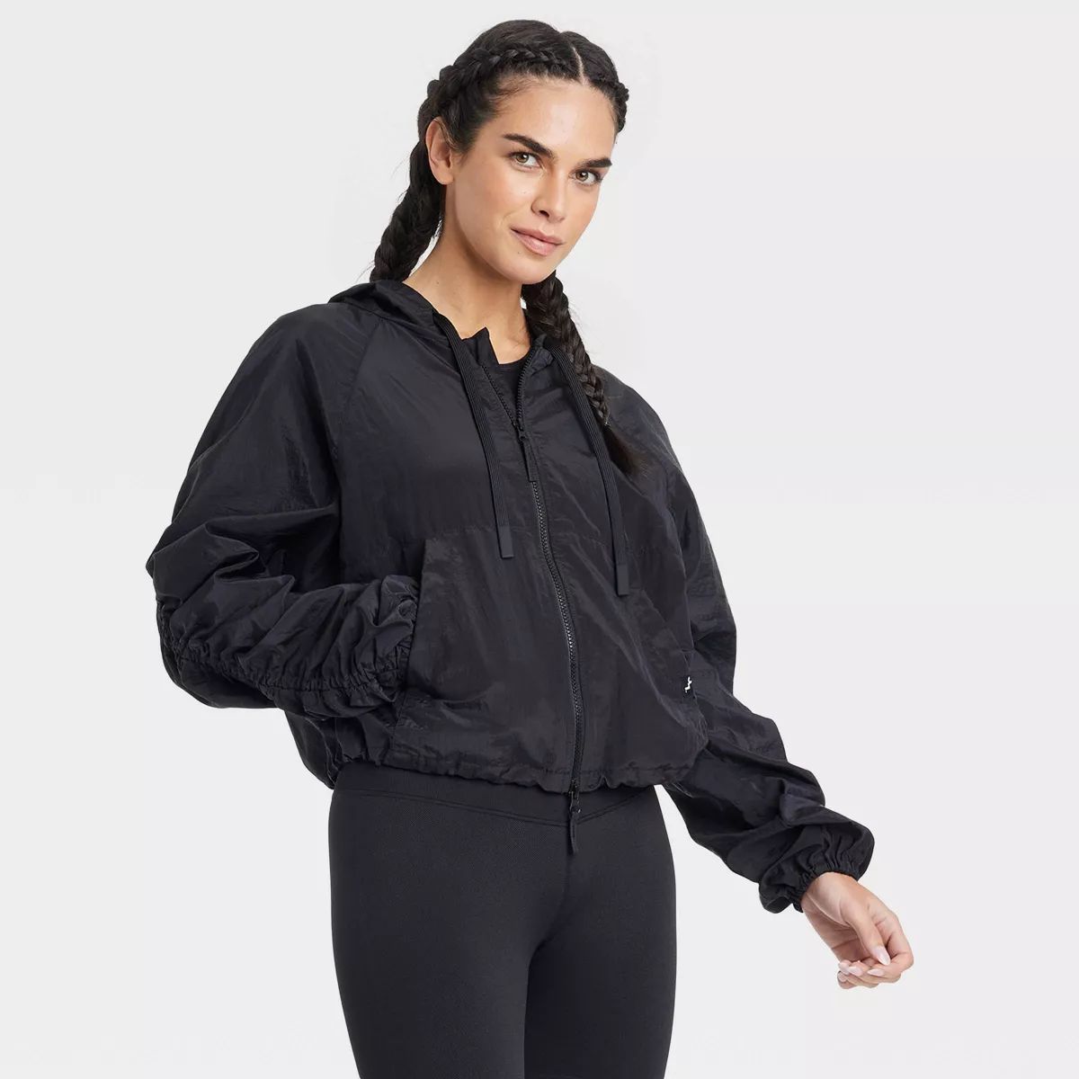 Women's Packable Windbreaker Jacket - JoyLab™ Black S | Target
