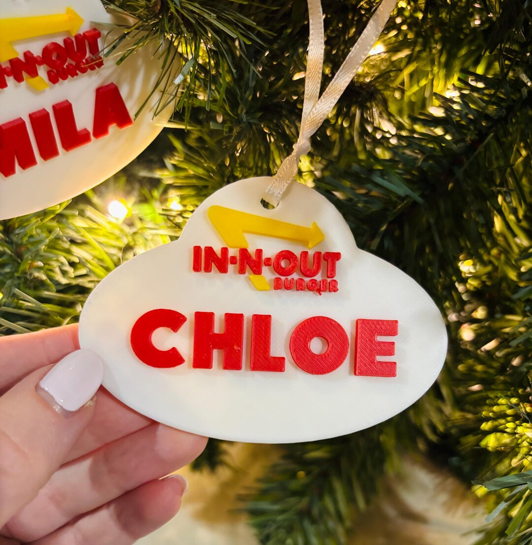 In-N-Out Inspired Personalized Ornament | Etsy (US)