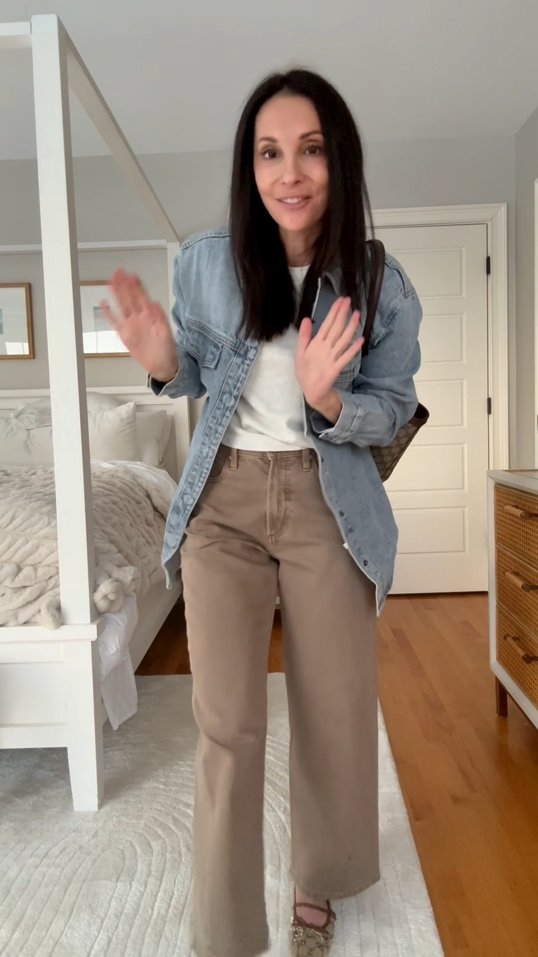 Truly loving this light brown denim. I consider it to be a neutral and can really go with just about anything in your wardrobe. Size down one size for the best fit. 


#LTKootd #LTKdayinmylife #LTKgrwm