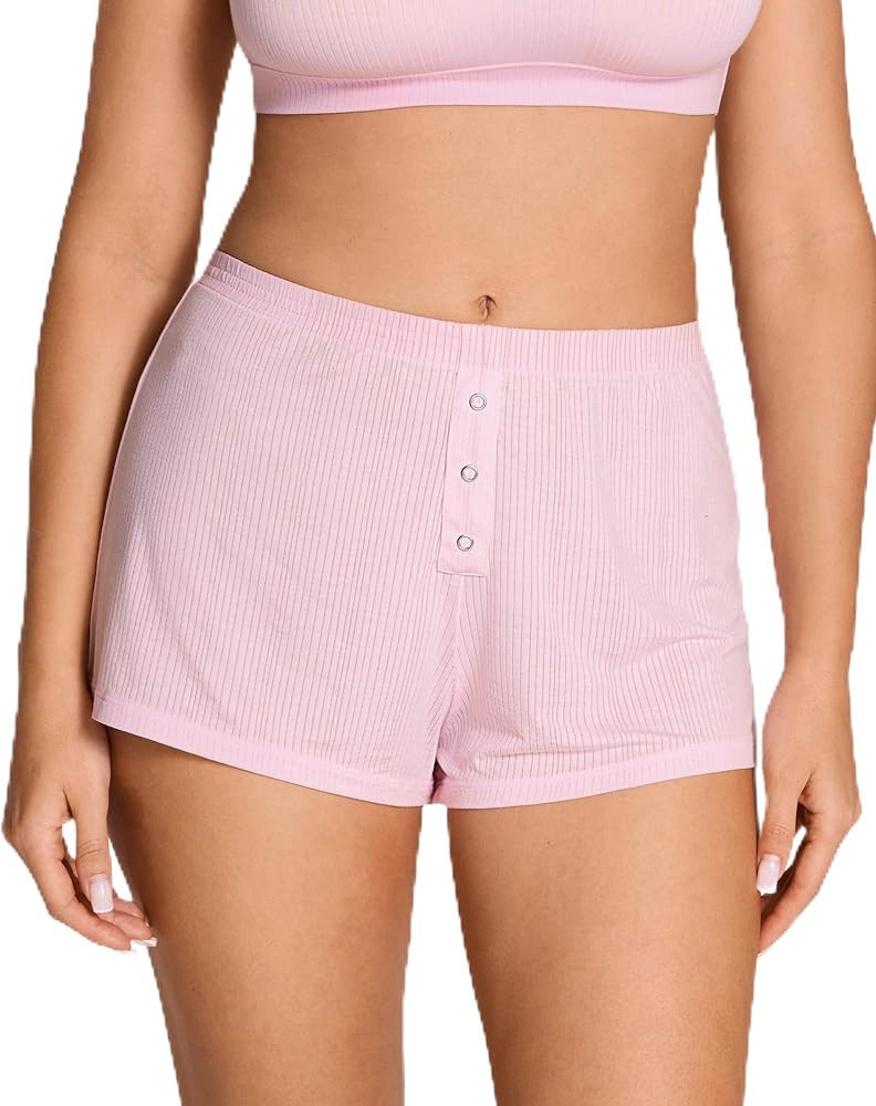 Women's Natrelax Pajamas Shorts Modal Relaxed Fit Sleep Lounge Summer Ribbed Casual Cozy Sleepwea... | Amazon (US)