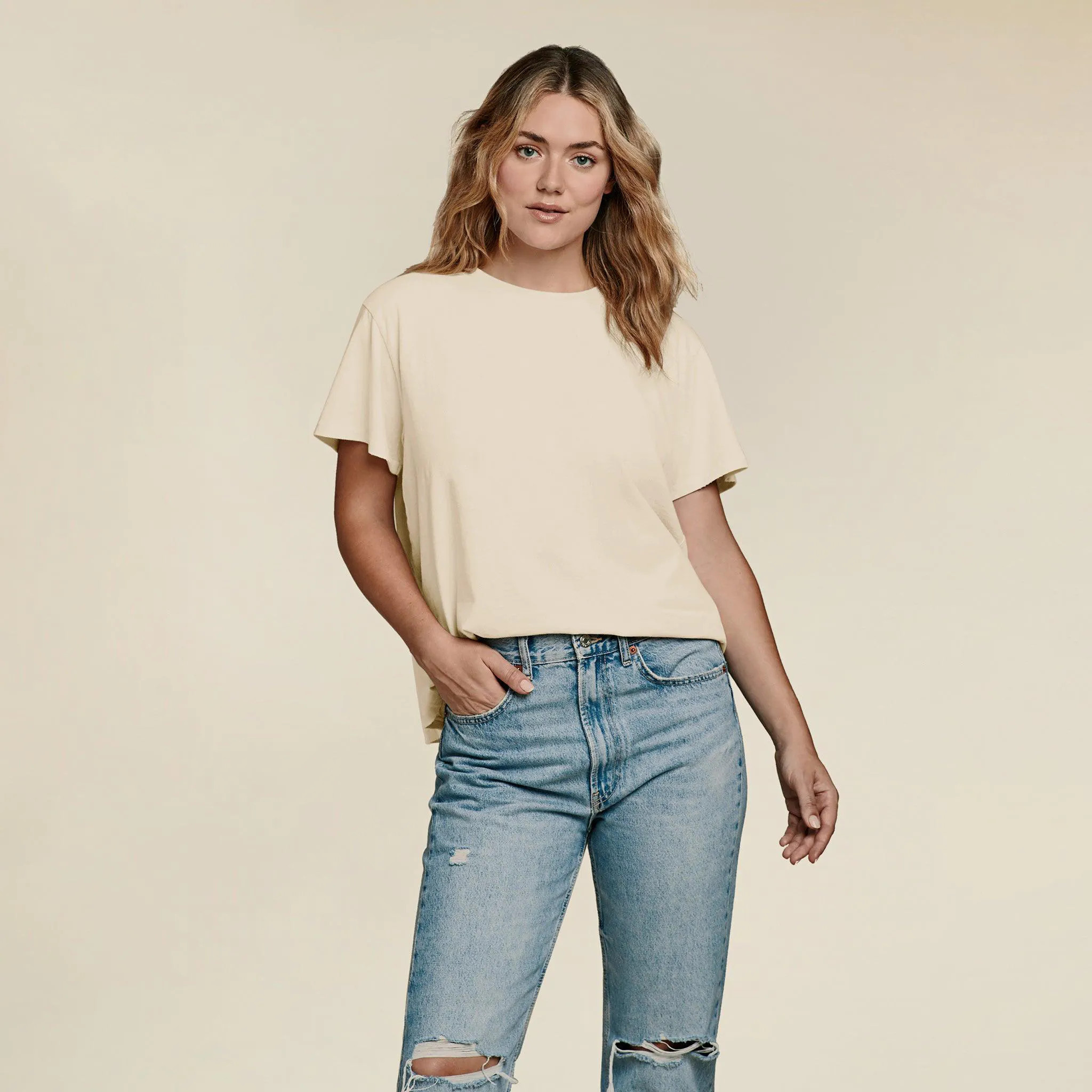 Women's Everyday T-Shirt - Bone - nuuds | nuuds