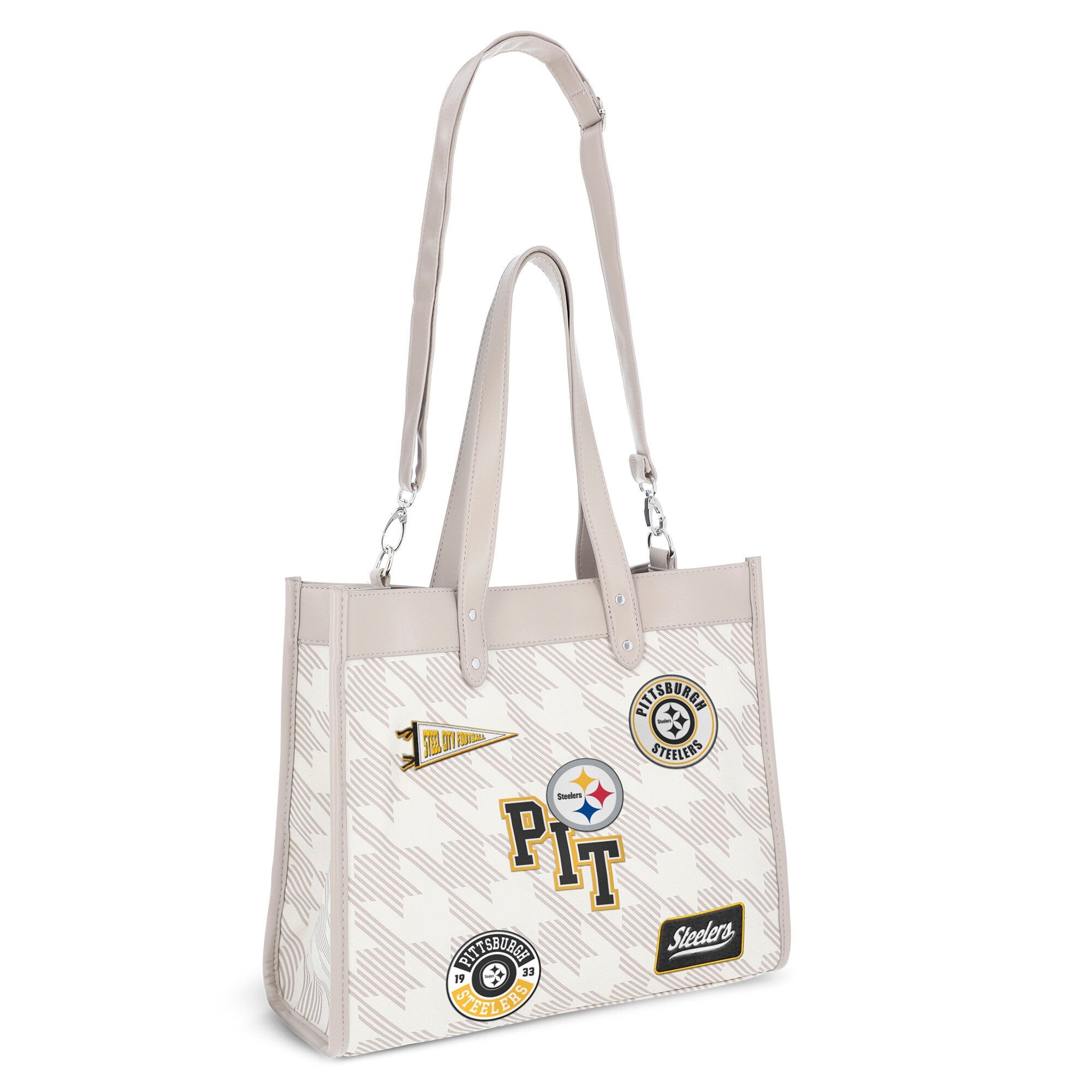 Pittsburgh Steelers WEAR by Erin Andrews Patch Printed Tote Bag | NFL Shop