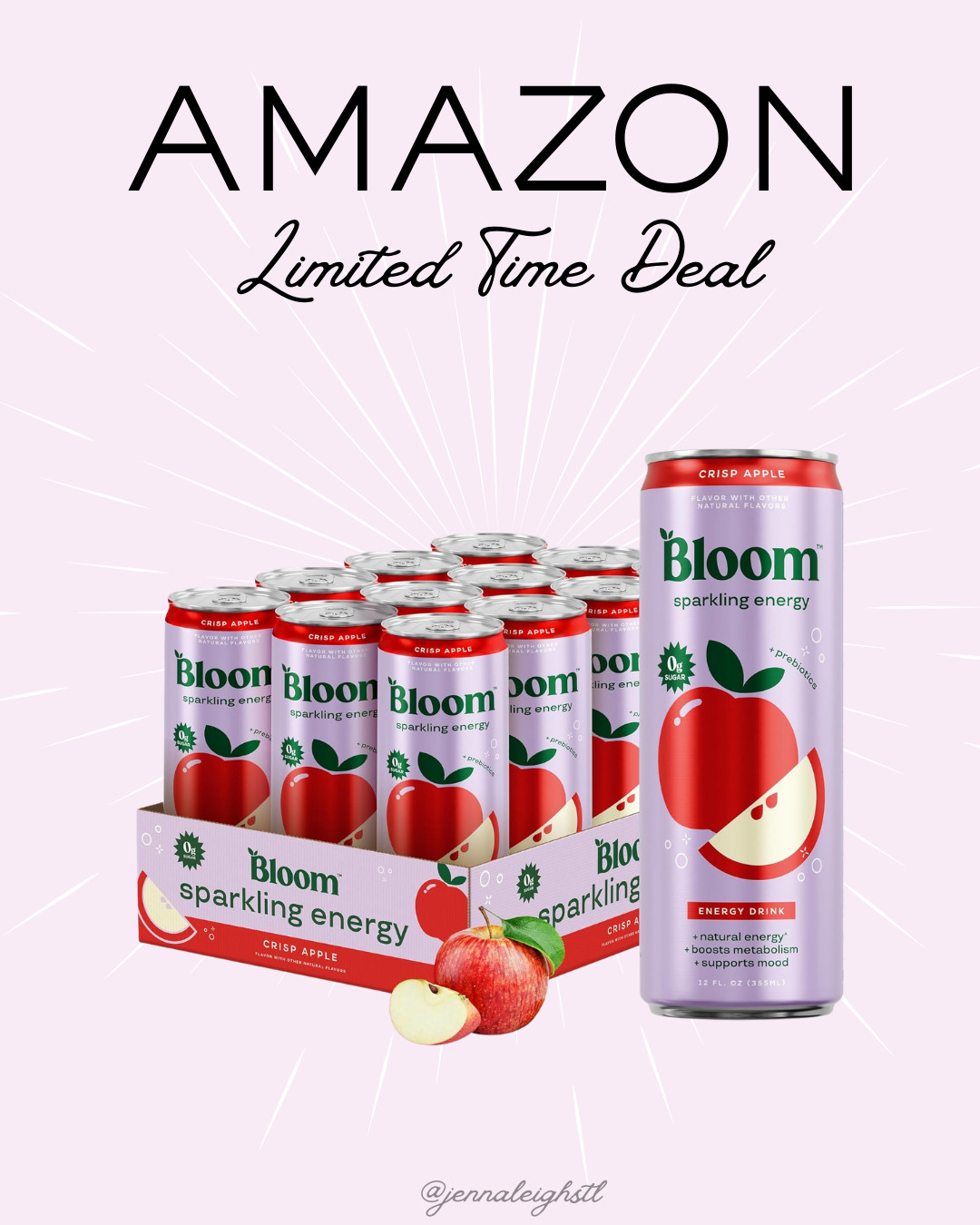Amazon limited time deal on Bloom Nutrition Sparkling Energy Drink 12-packs, 20% off right now. 

 #LTKselfcare #LTKfoodie #LTKSaleAlert