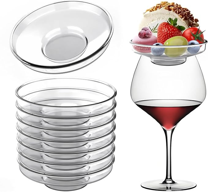 Wine Glass Charcuterie Topper, Small Charcuterie Plates & Coasters, Elegant Dual-Use Serving Boar... | Amazon (US)
