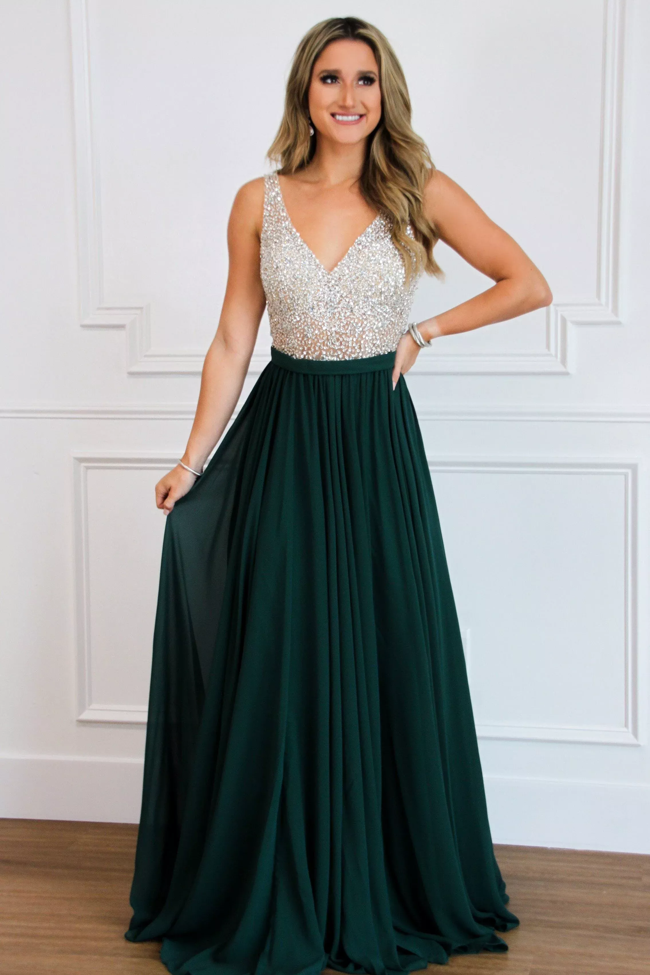 Boutique beaded 2024 maxi dress