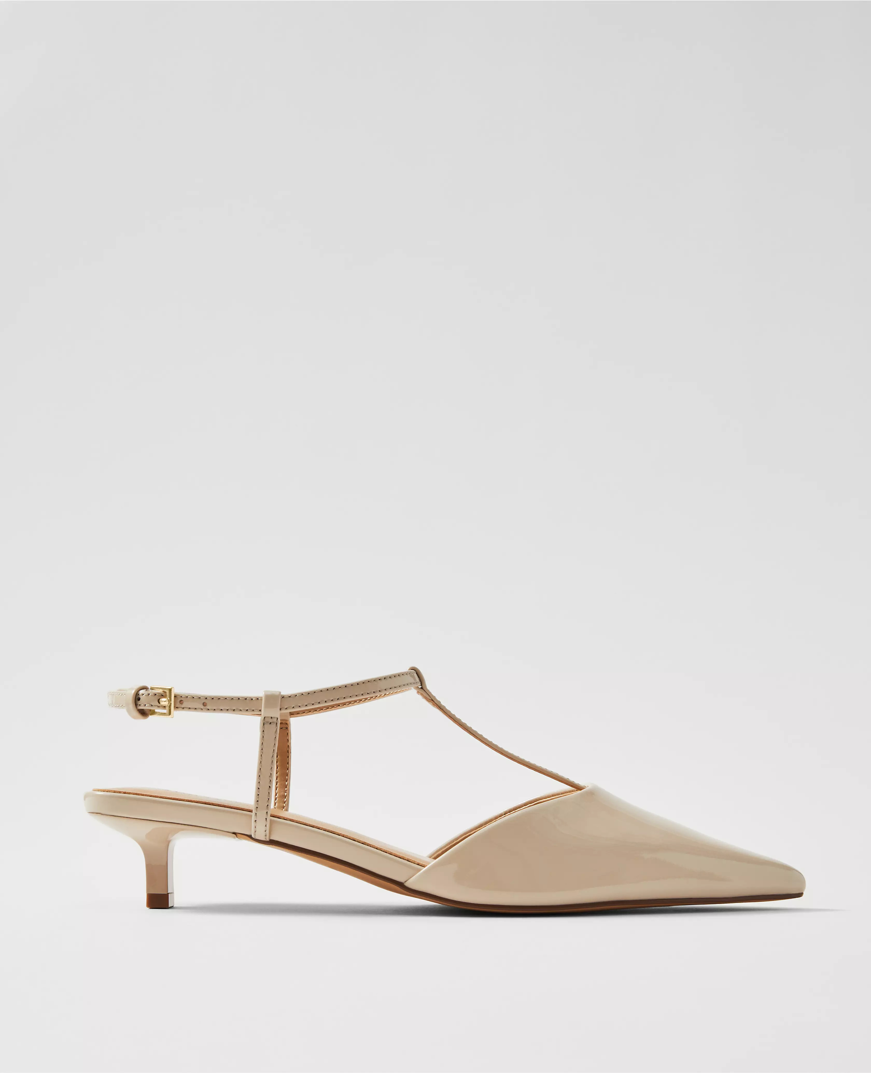 Patent T-Strap Kitten Heel Pumps | Ann Taylor