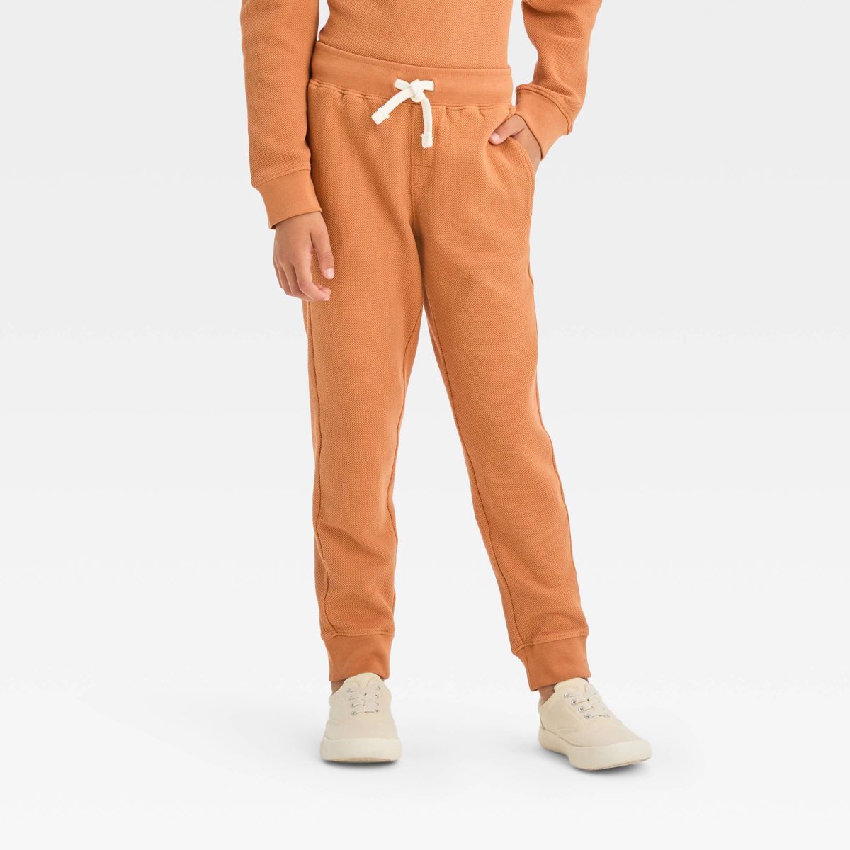 Boys' Solid Jogger Pants - Cat & Jack™ Orange XS | Target
