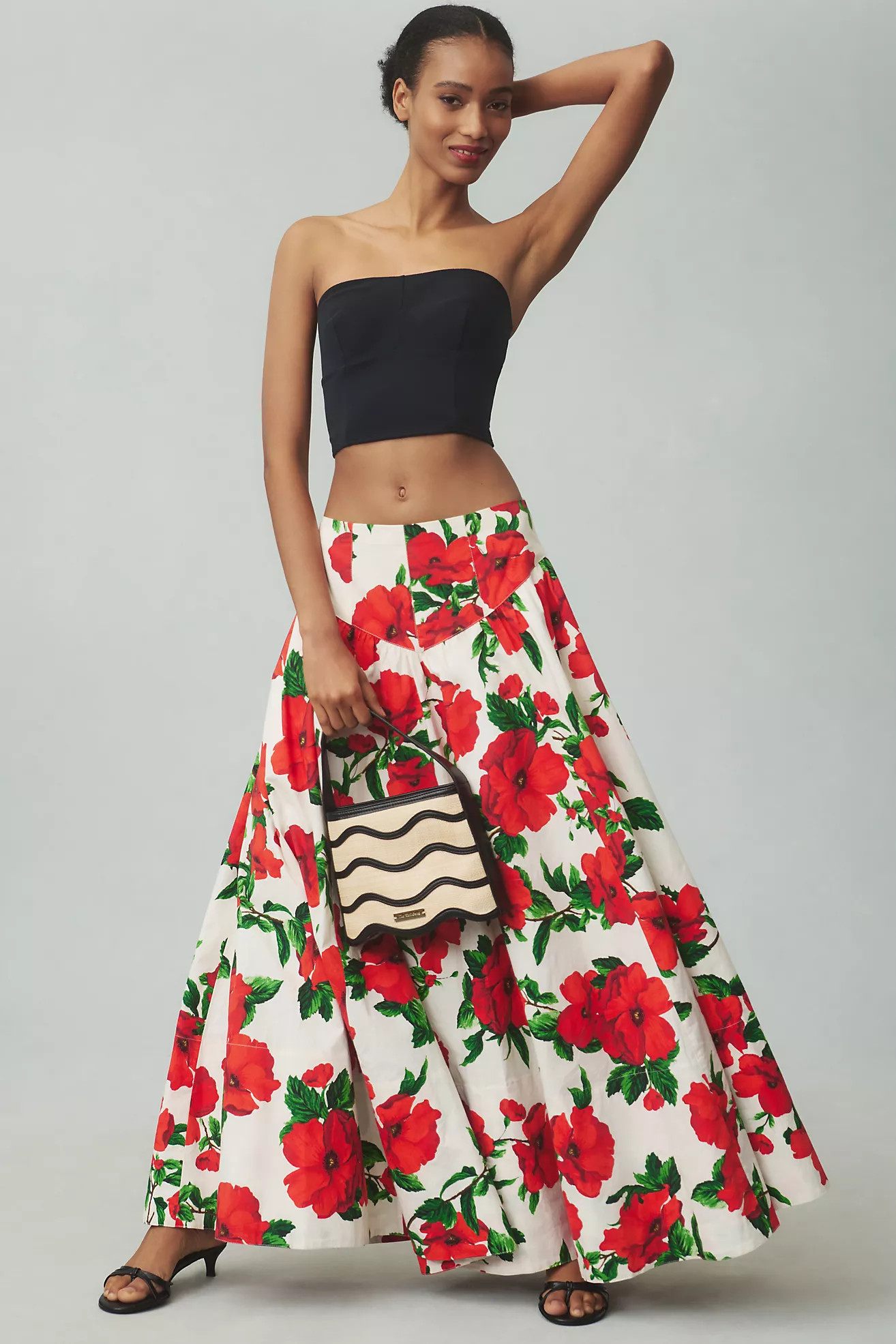 Maeve Drop-Waist A-Line Maxi Skirt | Anthropologie (US)