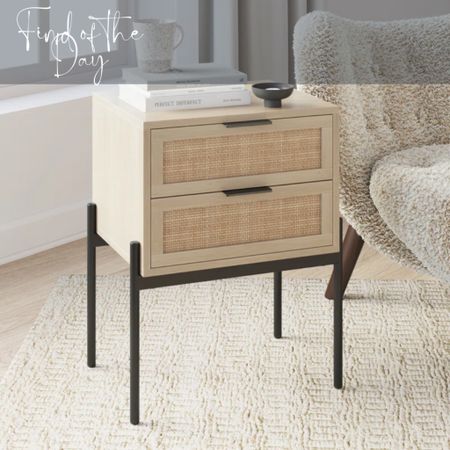 Side table? Nightstand? It could be either! We love the modern flair on this piece  