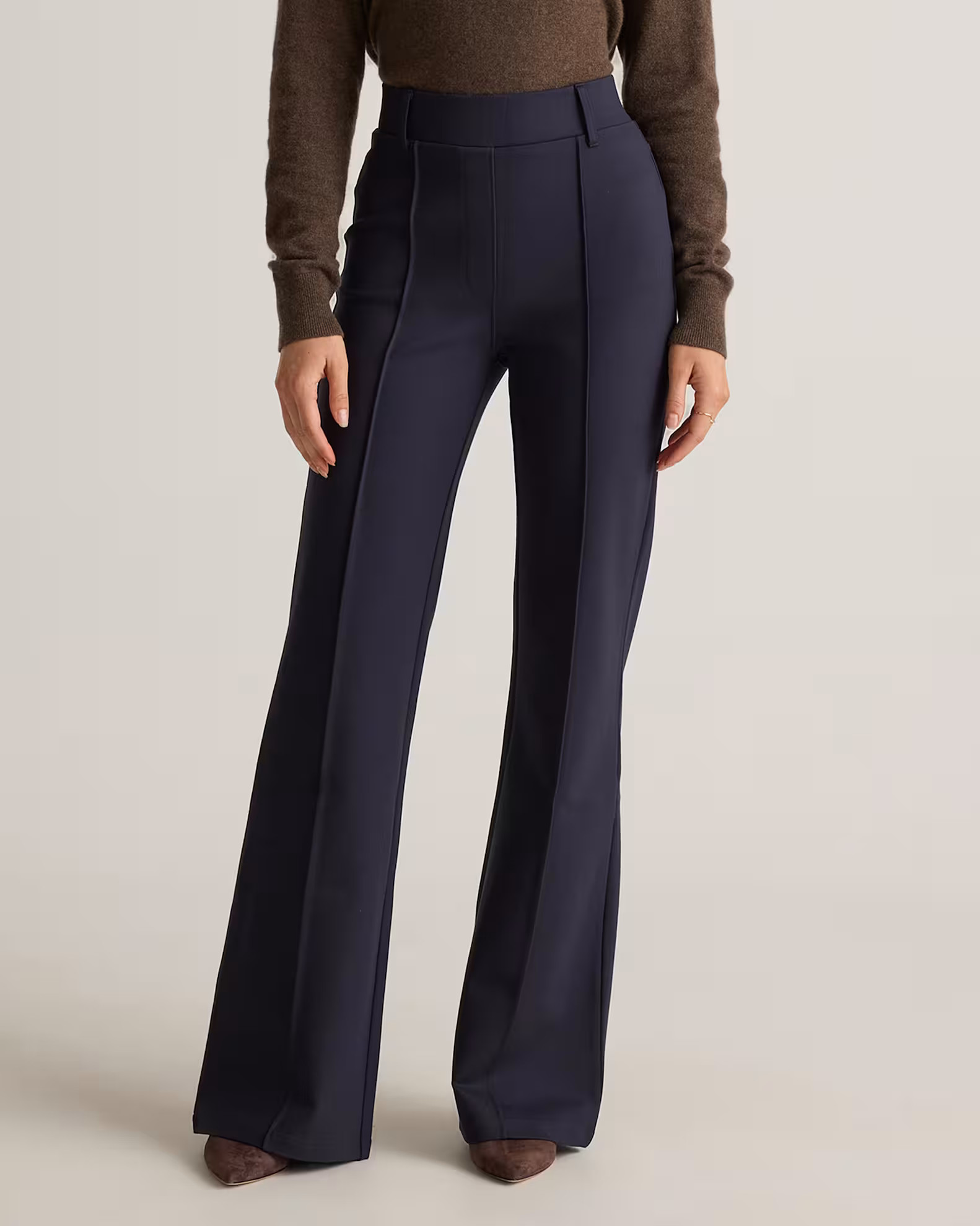 Ultra-Stretch Ponte Flare Leg Pants | Quince