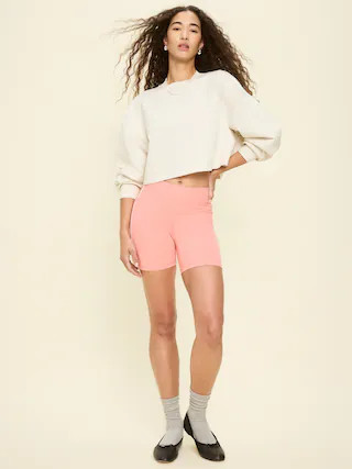 High-Waisted StudioSmooth Biker Shorts -- 6-inch inseam | Old Navy (US)