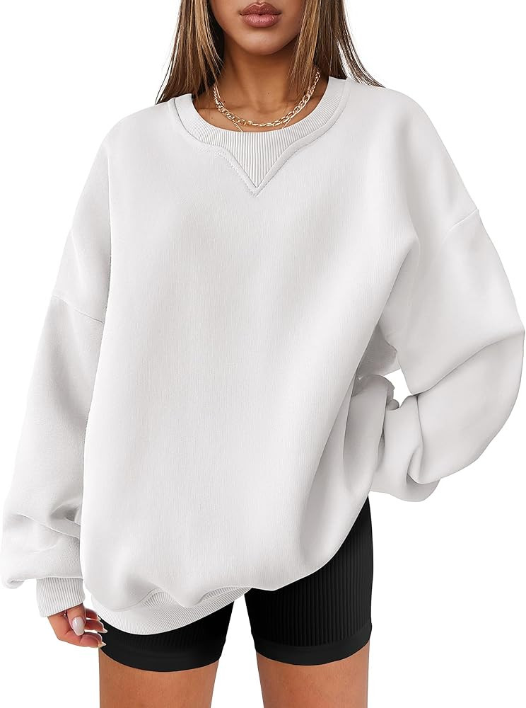 ANRABESS Womens Sweatshirts Oversized Fleece Crew Neck Pullover Hoodies Casual Comfy 2024 Fall Fa... | Amazon (US)