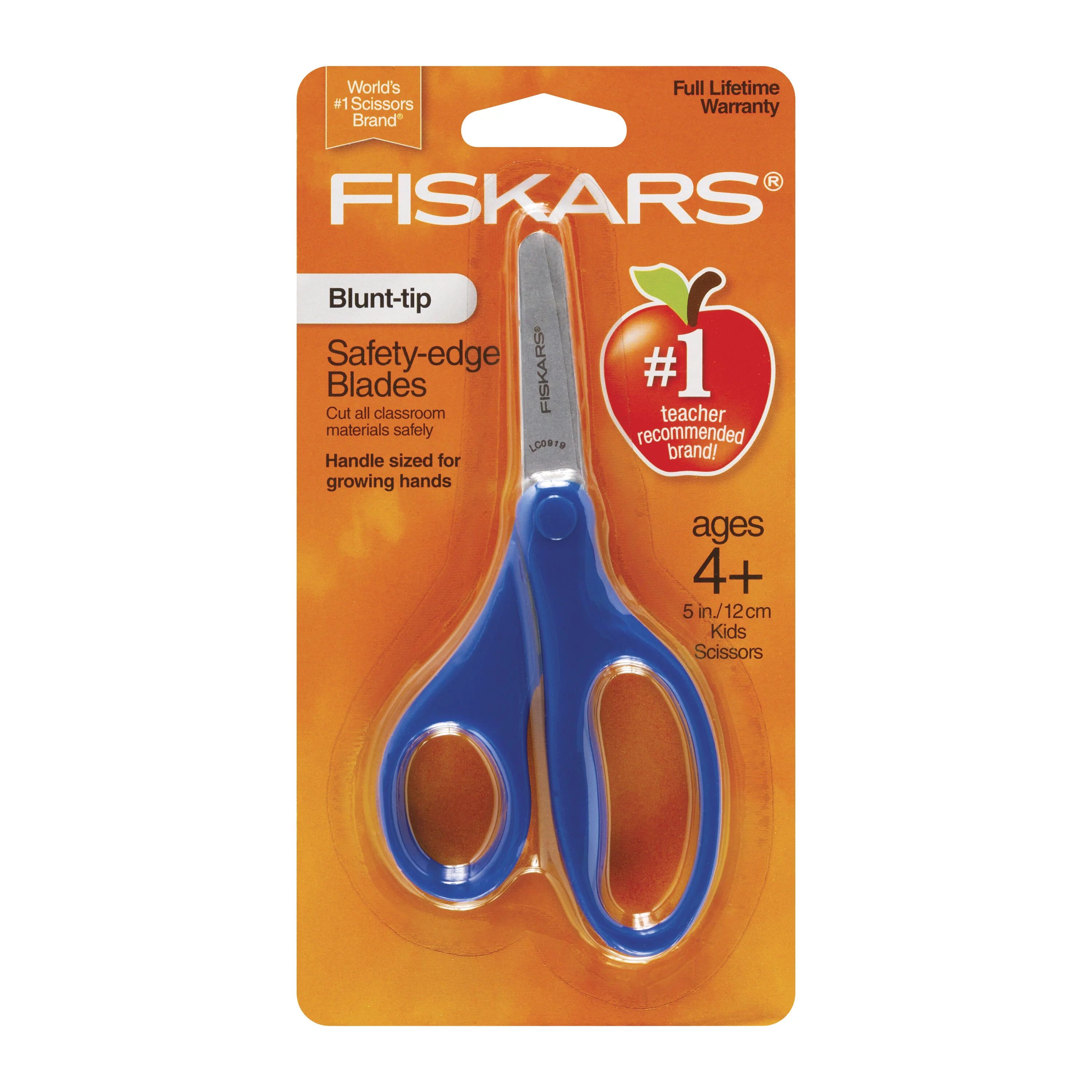 Fiskars Blunt-tip Kids Scissors (5 in.) with Sheath - Blue 194160-1049 - Walmart.com | Walmart (US)