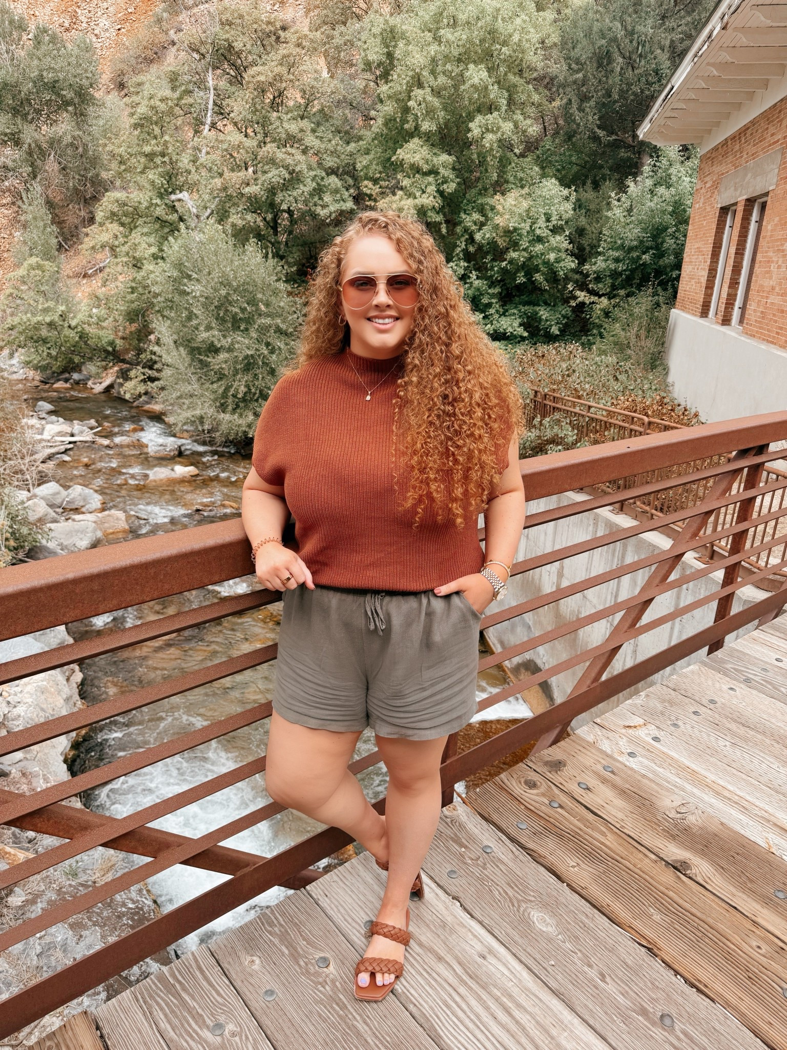Easy fall transition style 🍂☀️ this short sleeve sweater + linen shorts combo was perfect for our Park City trip and still so wearable as temps start to shift! 🤎 short sleeve sweater | Amazon short sleeve sweater | Amazon sweater | shorts | green shorts | Amazon shorts | Amazon green shorts | wide leg shorts | Amazon wide leg shorts | sandals | Amazon sandals | braided sandals | Amazon braided sandals | travel | travel outfit | Amazon travel outfit | Amazon travel look | Amazon finds | Amazon fashion | Amazon look | Amazon outfit | Amazon must haves | fall  |fall  fashion | fall look | fall outfit | Amazon fall outfit | fall transition outfit | Park City outfit | fall trip outfits | what to wear in Park City | Park City fall fashion | fall vacation outfits | fall travel style | short sleeve sweater outfit | linen shorts outfit | fall outfit inspo | fall neutral outfit | casual fall outfit | mountain town fall style | Park City travel outfit | fall fashion 2025 | fall outfit ideas | cozy chic fall style | autumn transition looks | effortless fall outfit | western mountain fall fashion

#LTKFallSale #LTKMidsize #LTKSaleAlert