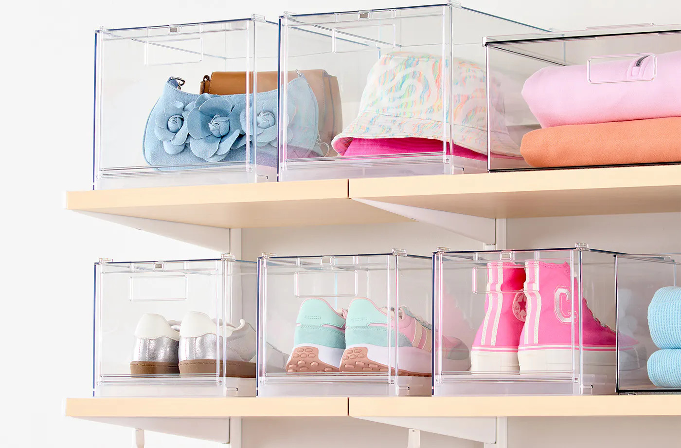 Everything Organizer Drop-Front Shoe Box | The Container Store