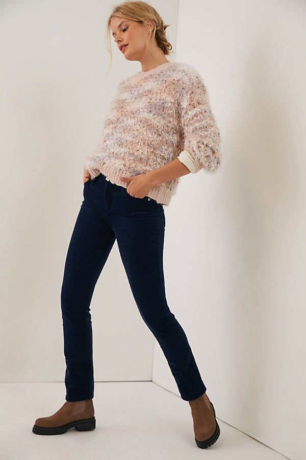 AG The Mari High-Rise Straight Ankle Jeans By AG Jeans in Blue Size 25 | Anthropologie (US)