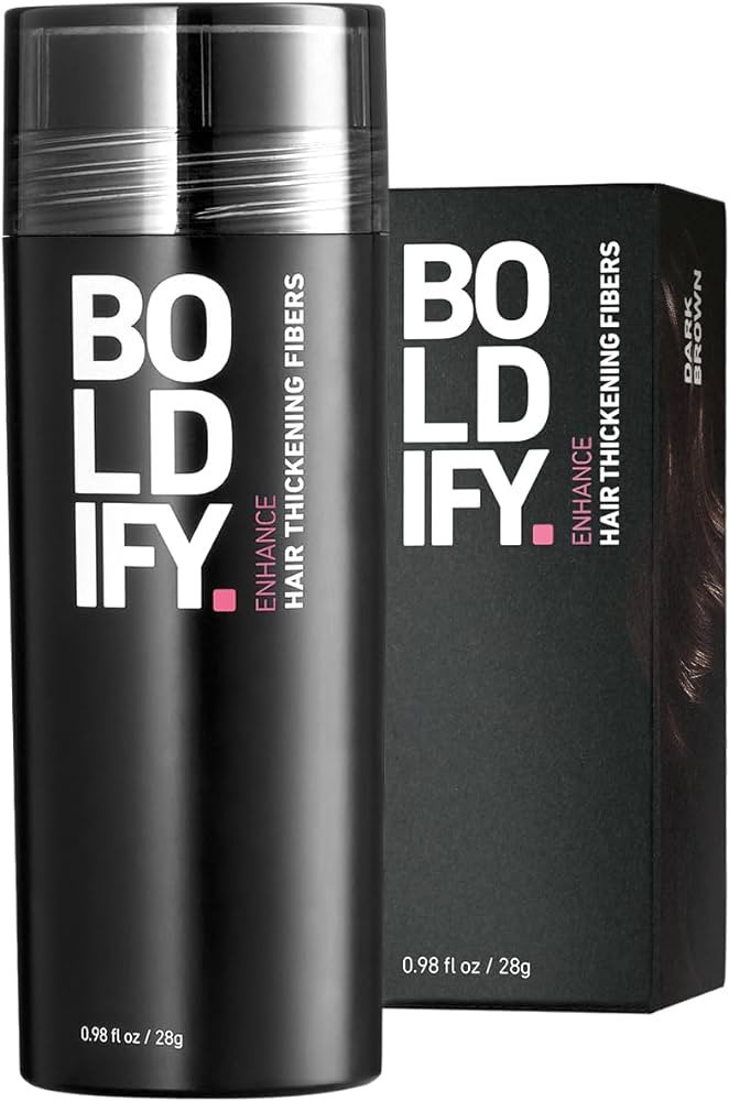 ﻿BOLDIFY Hair Fibers Powder for Thinning Hair (DARK BROWN) Undetectable & Natural - 28g Bott... | Amazon (US)
