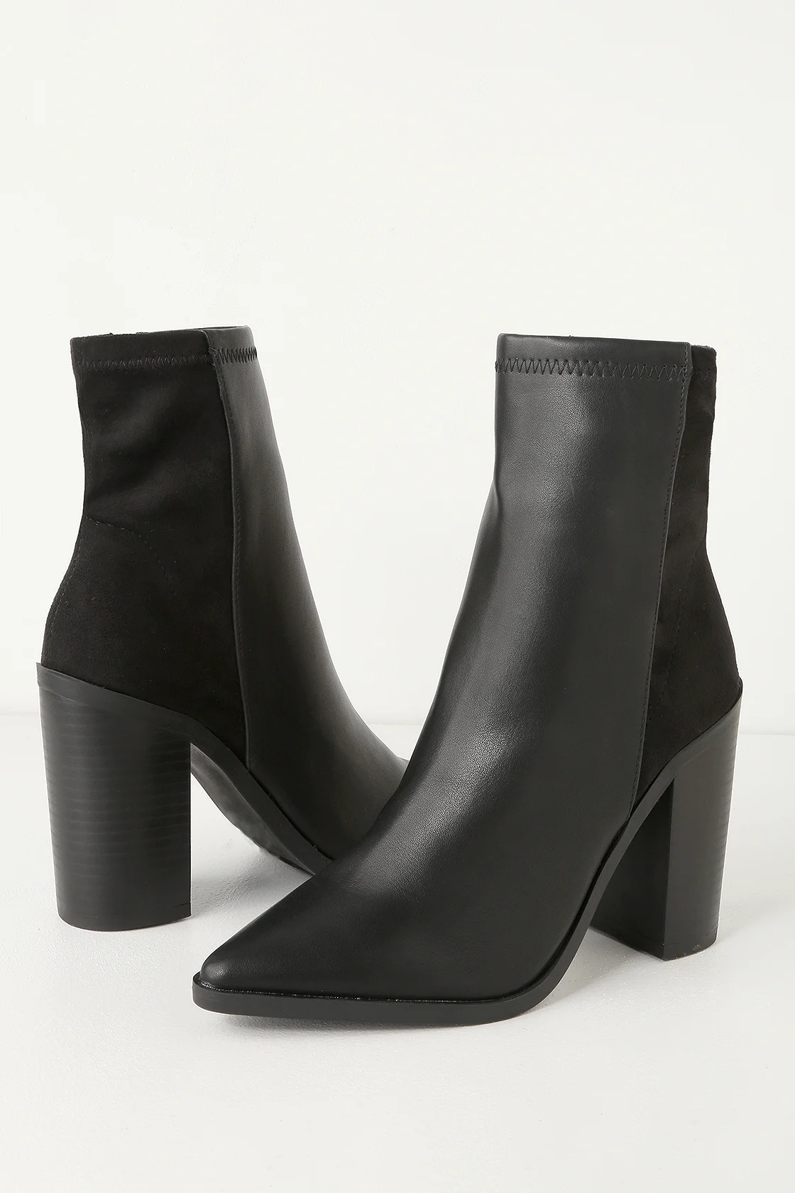 Essex Black Mid-Calf Booties | Lulus (US)