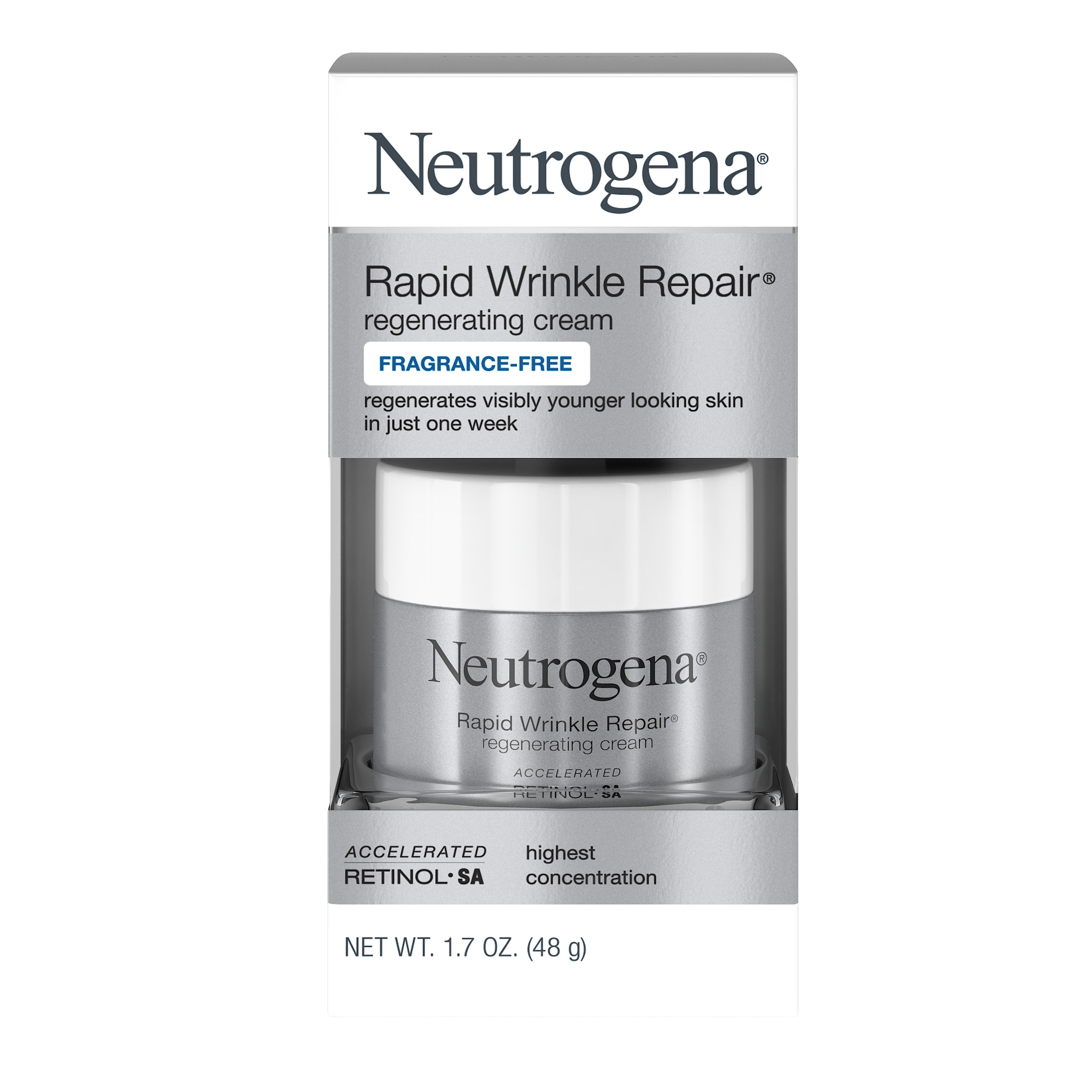 Neutrogena Rapid Wrinkle Repair Face & Neck Cream with Retinol, Anti-Aging, 1.7 oz | Walmart (US)