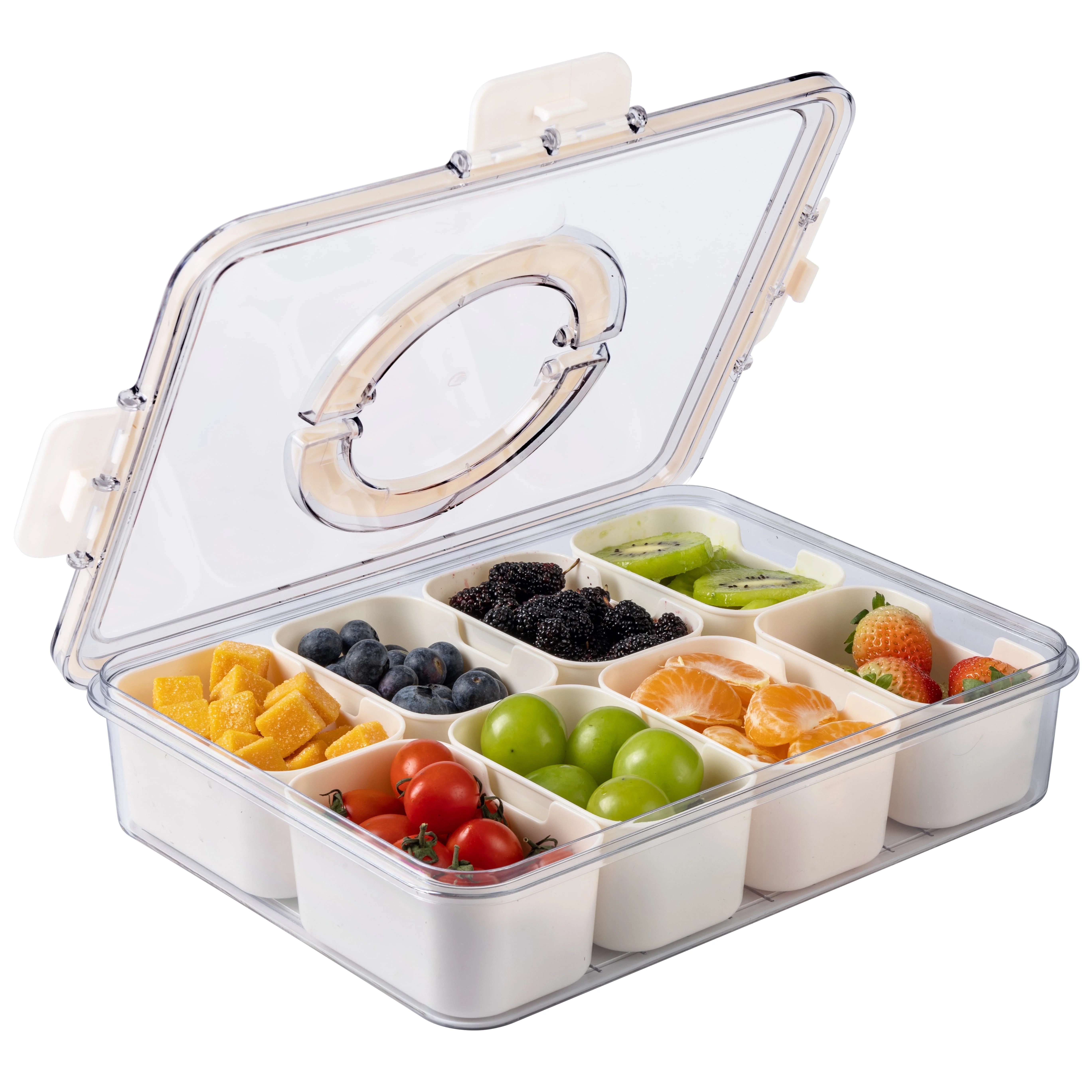 COOK WITH COLOR Snackle Box for Kids Lunch Box and Snack Container, Cream | Walmart (US)