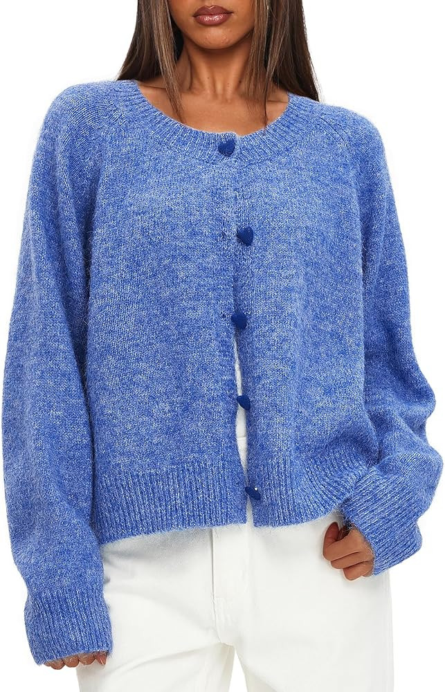 Darong Womens Cardigan Sweaters 2025 Button Down Long Sleeve Knit Sweater Y2k Fall Outfits Fashio... | Amazon (US)