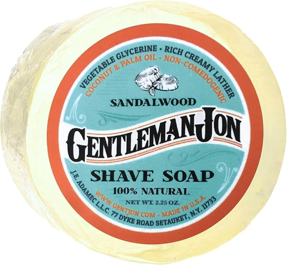 Gentleman Jon Sandalwood Shaving Soap for Men - Creates the Perfect Lather - Ideal for Smooth Sha... | Amazon (US)