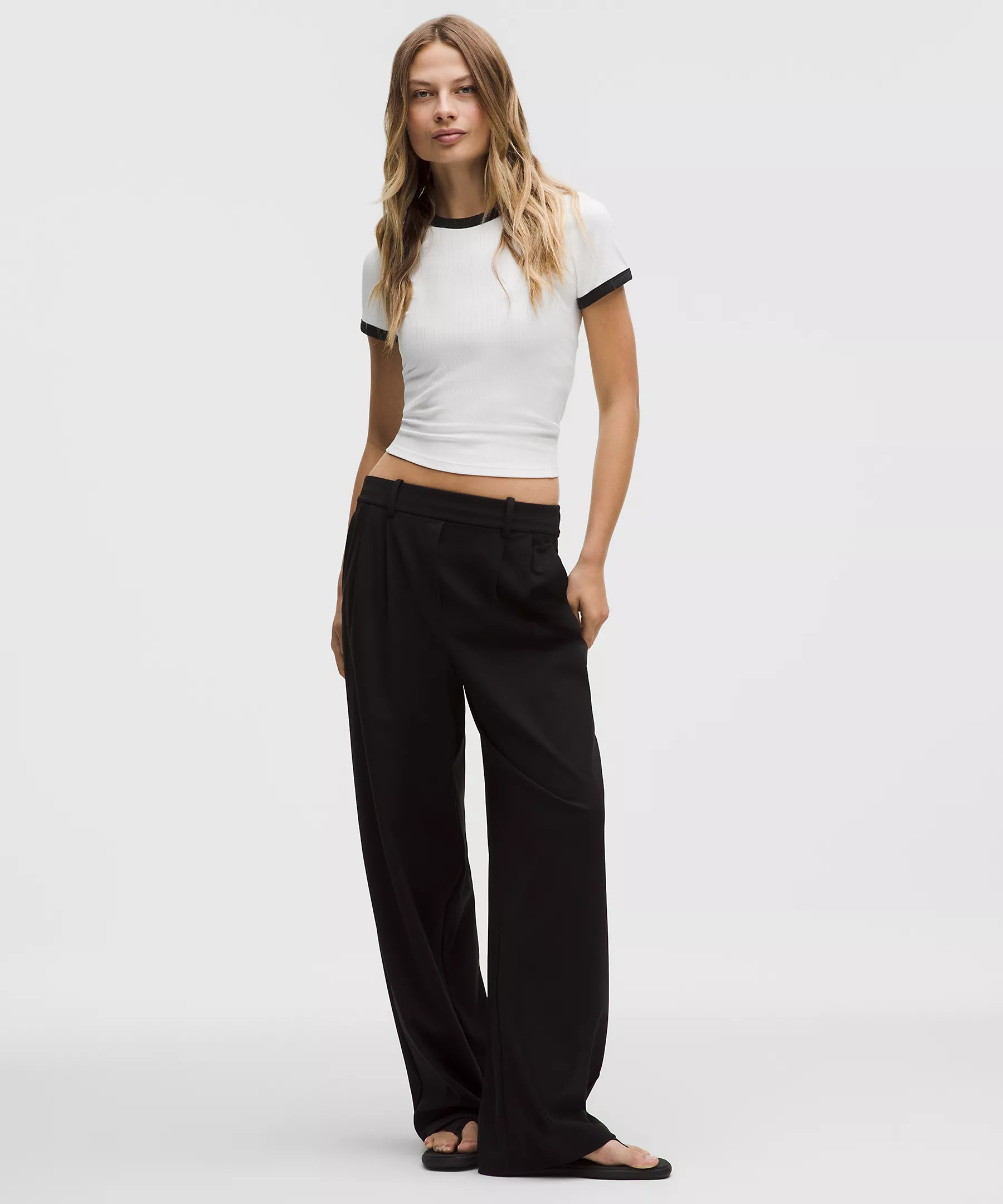 Hold Tight Micro-Rib Straight-Hem T-Shirt | Lululemon (US)