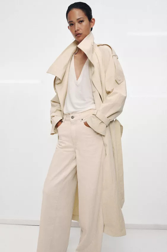 ZW COLLECTION HIGH-NECK TRENCH COAT | Zara US