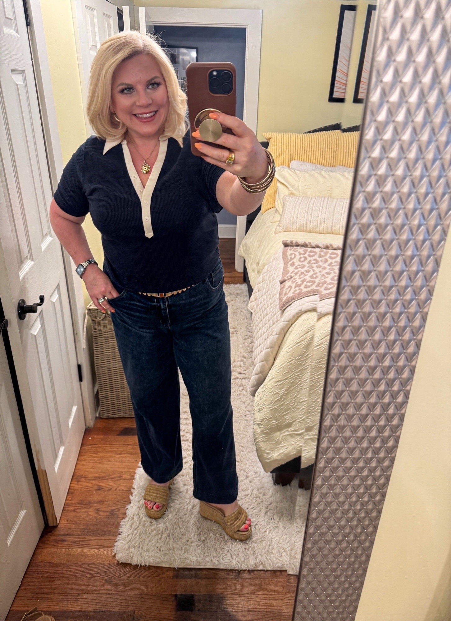 Evereve clearance section for the win! This ribbed polo is now under $40!
Easily dressed up or down. It's the softest cotton and is so flattering.

Summer outfits. Affordable outfits, work clothes, business casual, sale

#LTKootd #LTKSeasonal #LTKSaleAlert