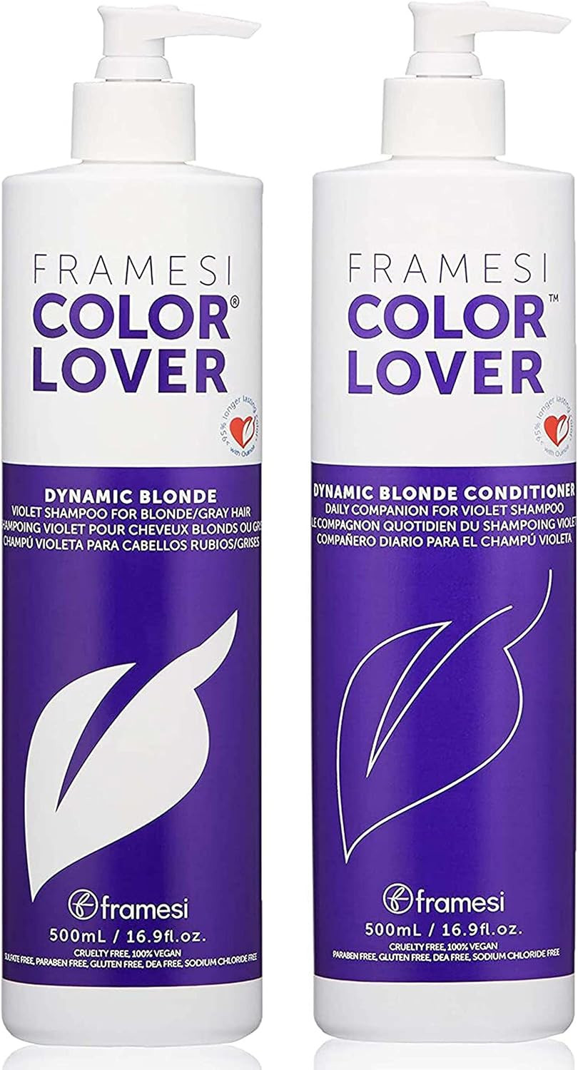 Framesi Color Lover Dynamic Blonde Purple Shampoo, Sulfate Free Shampoo, Color Treated Hair | Amazon (US)