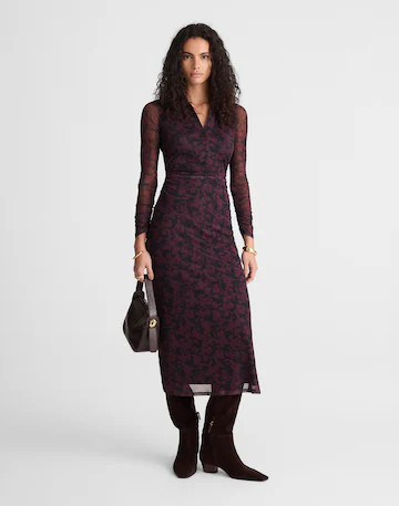 Long-Sleeve Polo Midi Dress | Madewell