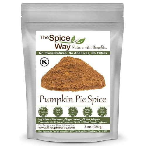 The Spice Way Pumpkin Pie Spice - 8 oz seasoning includes Cinnamon, Ginger, Nutmeg, Cloves & Allspice – Perfect for Baking | Amazon (US)