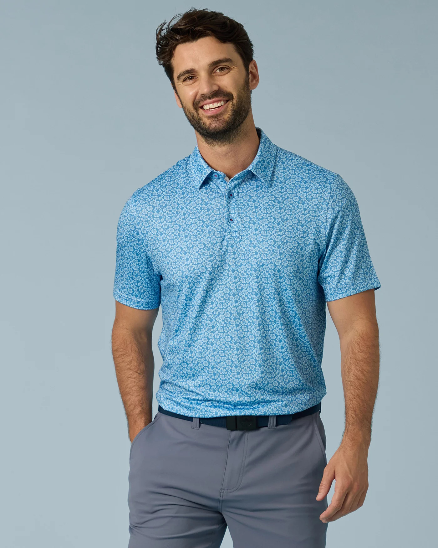 MVP NEWNAN HIBISCUS PRINT POLO | Flag & Anthem