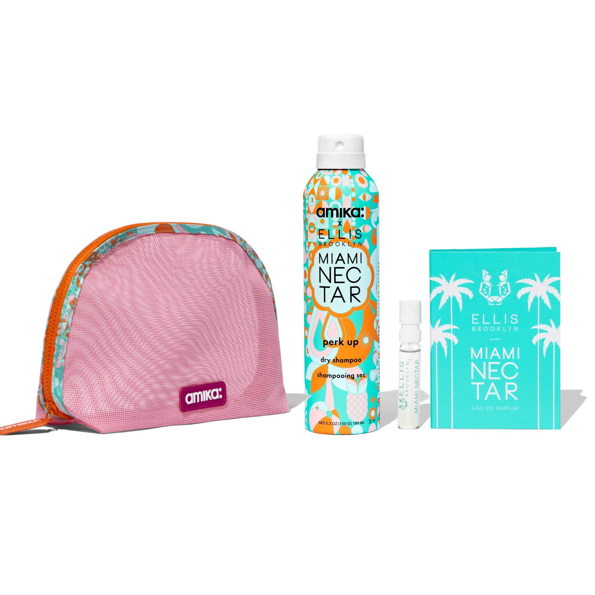 amika x Ellis Brooklyn dry shampoo + perfume set | perk up x MIAMI NECTAR fragrance + mini perfum... | amika US