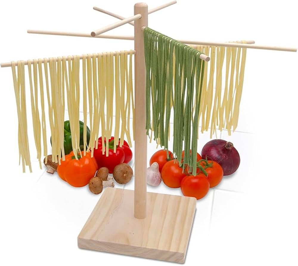 Bellemain Collapsible Large Pasta Drying Rack - Foldable Fresh Pasta Wooden Drying Rack - Stand D... | Amazon (US)