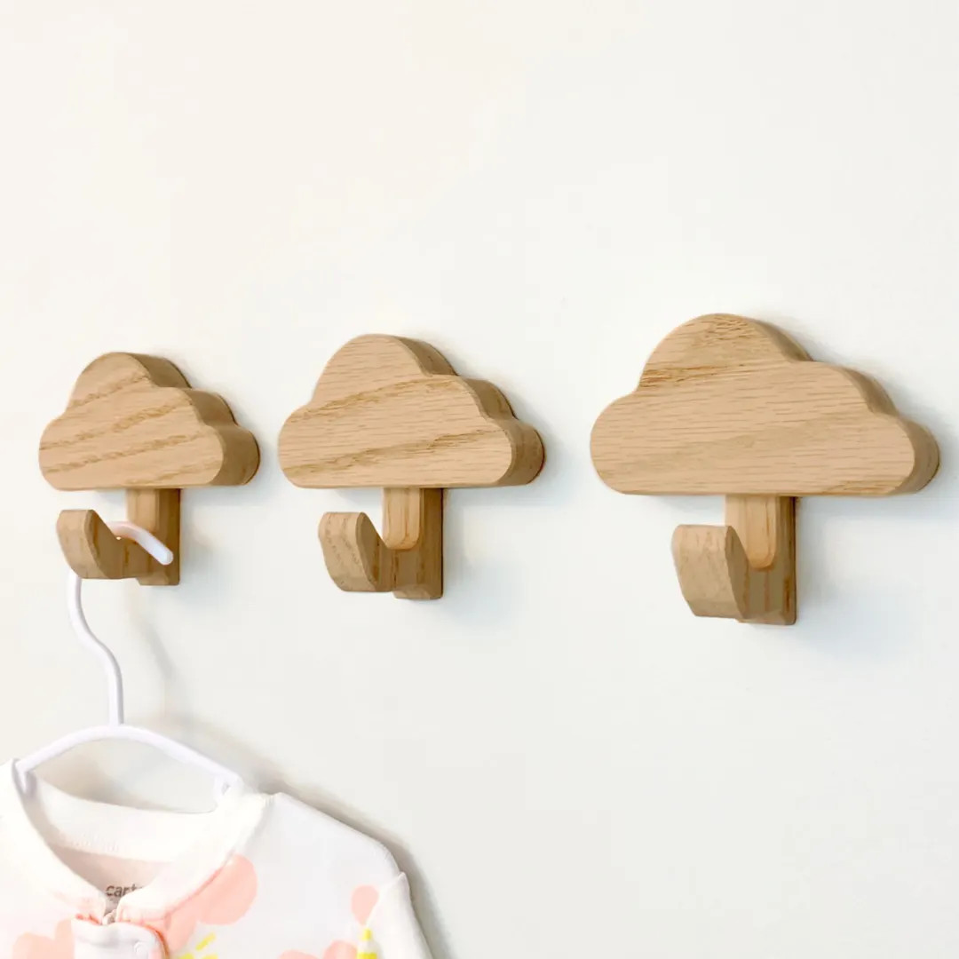 Cloud wall hooks for kids room. Dreamy decor for nursery, kids, and baby room. Cute hanger and st... | Etsy (US)