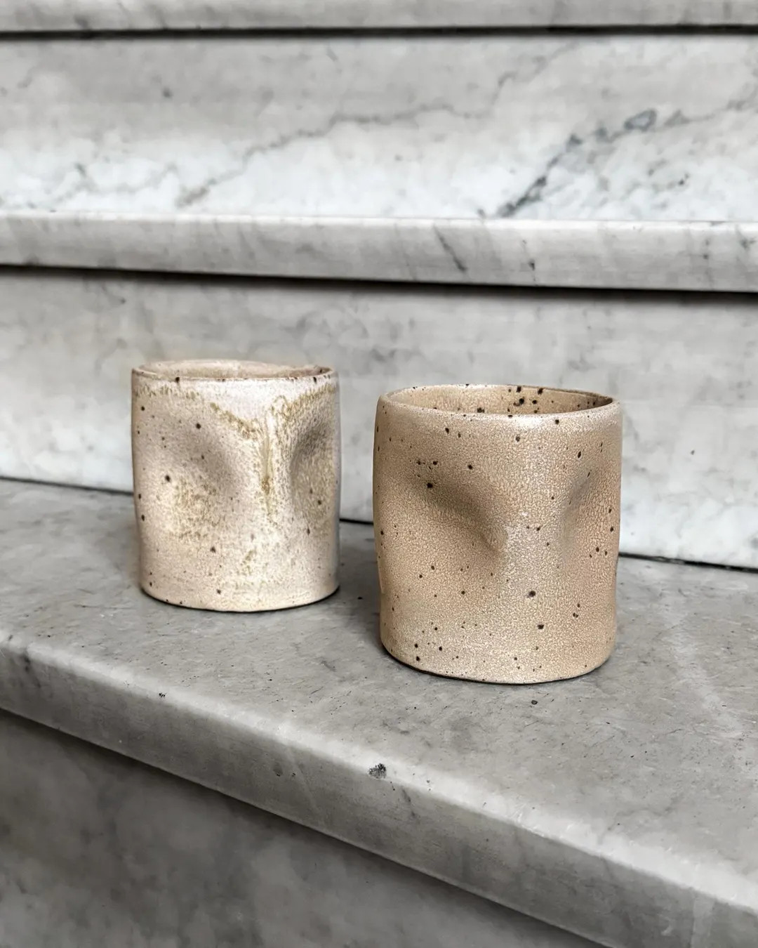 Handmade Ceramic Mug | Squeeze Cup With Speckled Glaze - Etsy | Etsy (US)