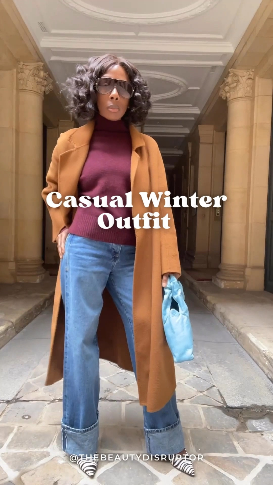 Casual Friday outfits hit different. ✨

Today’s OOTD: a burgundy knit sweater worn with wide-leg jeans, and layered with a cashmere coat. To complete the look, this winter outfit was accessorized with a pair of zebra print heels, RECO Paris bag, and aviator sunglasses to add a touch of style and personality to this winter ensemble.

#WinterOutfit #OOTD #LTKStyle

#LTKOver40 #LTKgrwm #LTKootd