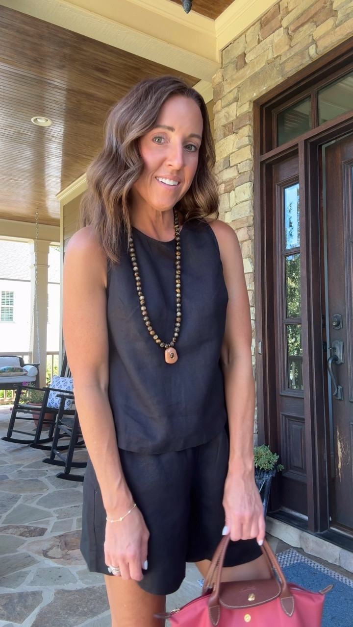 Black linen matching set. Summer linen. Sunday style. Outfit of the day. 
Both XS

#LTKSaleAlert #LTKSeasonal #LTKOver40