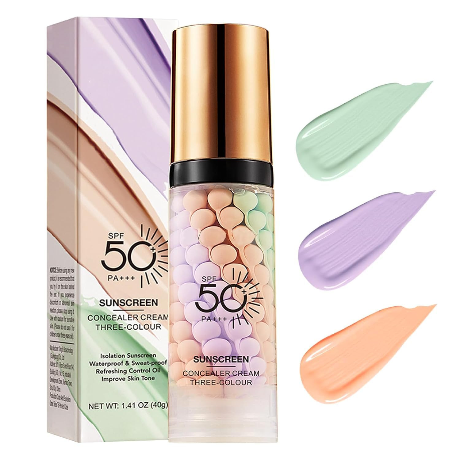 3 In 1Primer for Face Before Makeup,Sunscreen Color Corrector Primer,SPF 50 | Amazon (US)