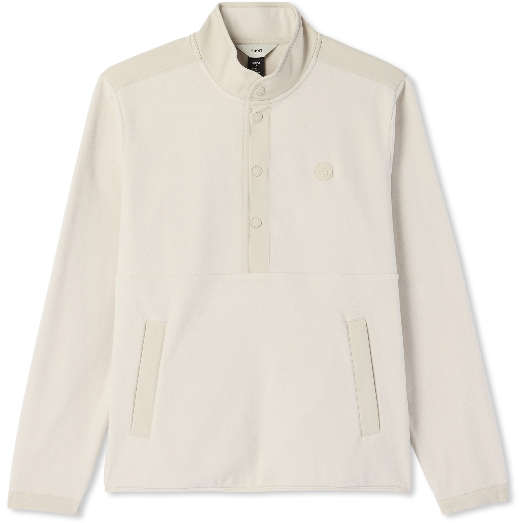 Vuori Men's Aspen Half-Snap Fleece Khaki M | REI