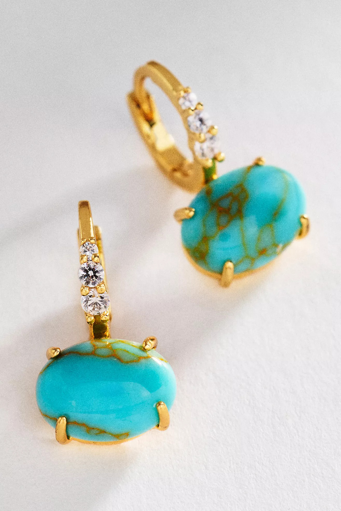 Gemstone Huggie Hoop Earrings | Anthropologie (US)