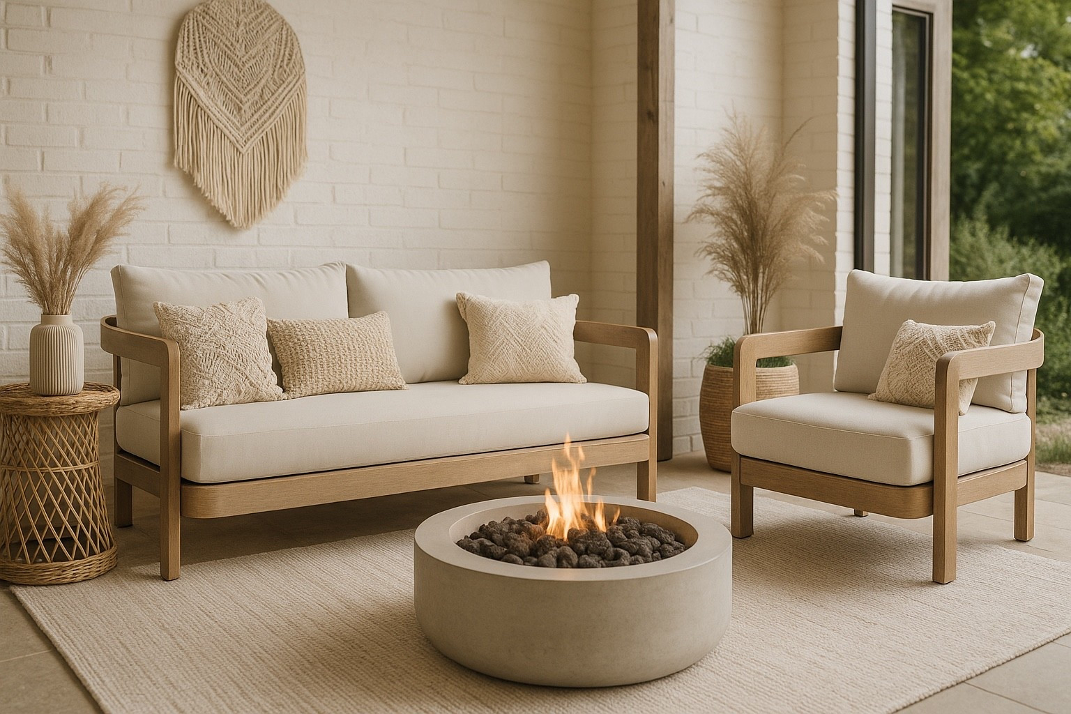 Effortlessly elevate your outdoor living with this modern farmhouse-inspired furniture set. Featuring clean lines, natural wood tones, and plush neutral cushions, it’s the perfect blend of comfort and style. Pair it with cozy textiles, a warm fire pit, and laid-back boho accents to create a welcoming retreat for slow mornings, sunset chats, and everything in between. ✨🌿🔥 

#OutdoorLiving #BohoFarmhouse #PatioGoals

Follow my LTK @missiondecor on the @shop.LTK app to view this post and get my exclusive app-only content!

#liketkit #LTKHome #LTKStyleTip #LTKSaleAlert 

#LTKSeasonal #LTKFamily #LTKFindsUnder100